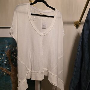 We The Free White V-Neck Short Sleeve Tee